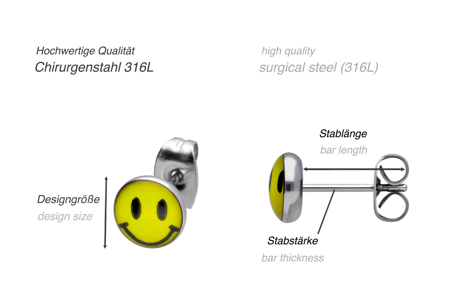 Chirurgenstahl Ohrstecker MOTIV ++SALE++