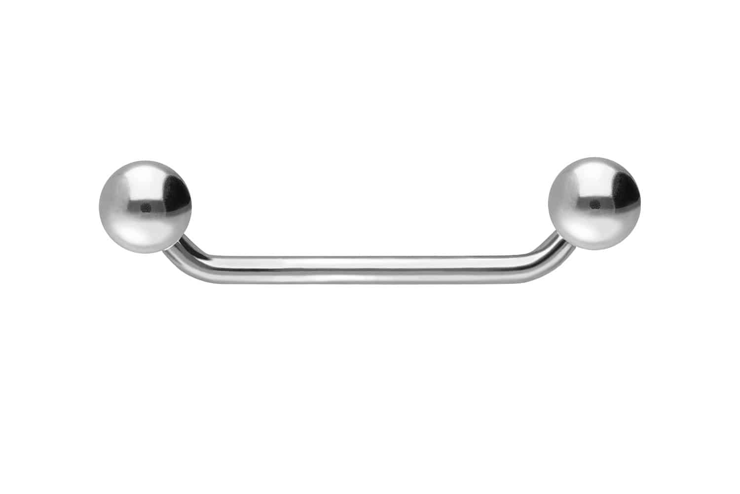 Titanium surface barbell (45 degree) with balls