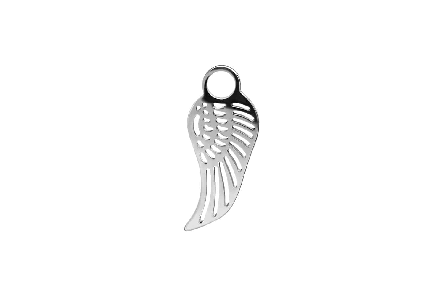 Surgical steel pendant for clickers WING