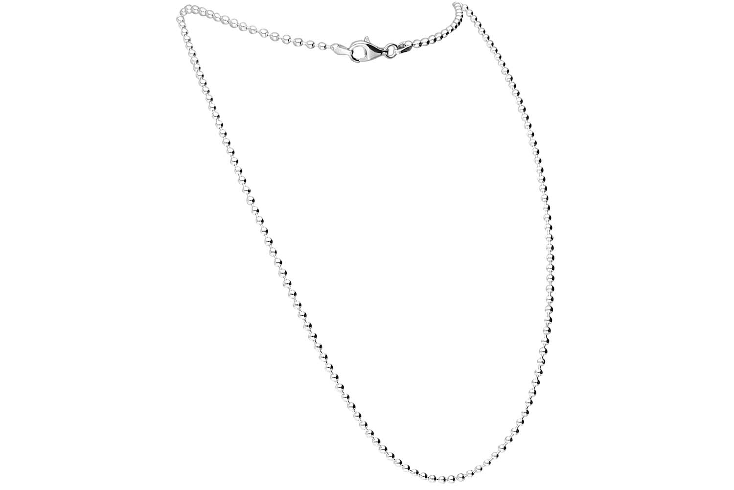 925 silver ball chain rhodium-plated