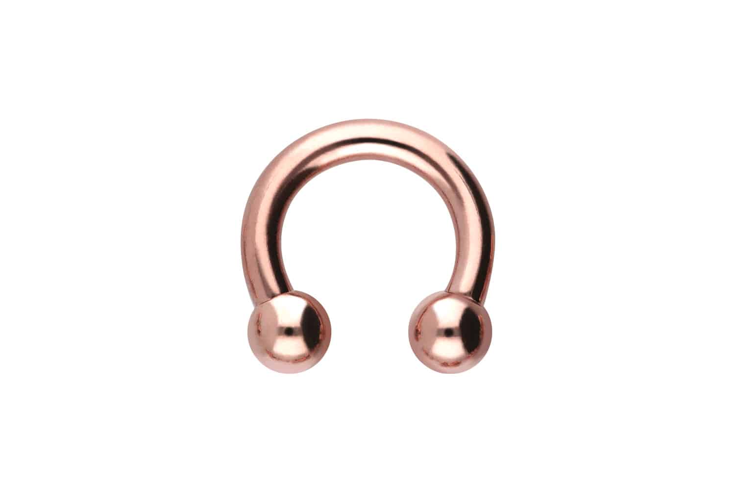 Titanium circular barbell with internal thread