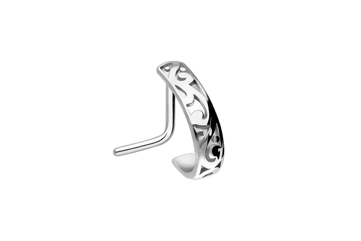 Surgical steel nose stud ORIENTAL DESIGN