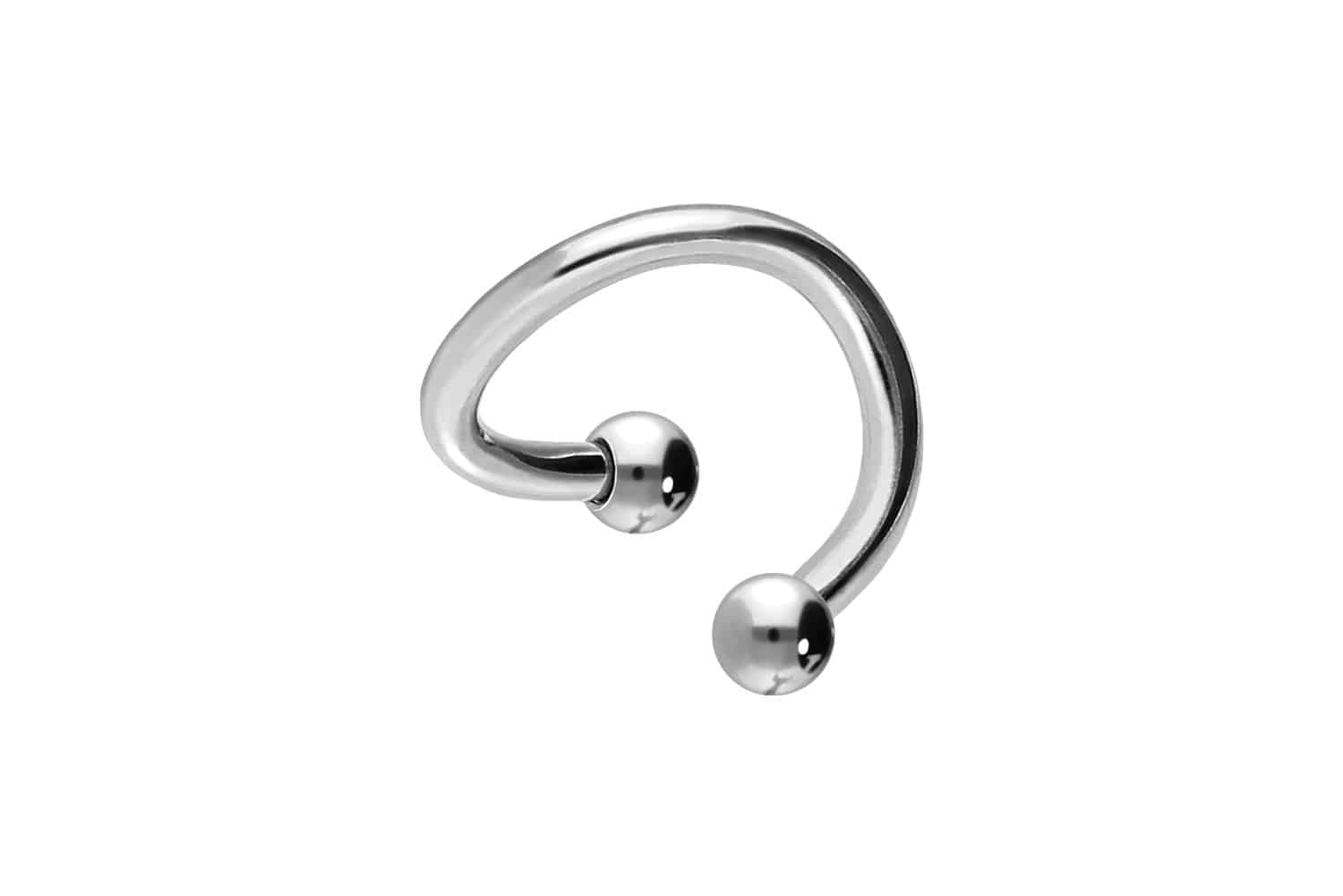 Titanium spiral circular barbell