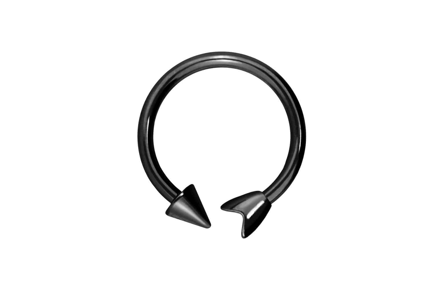 Titanium circular barbell with internal thread ARROW