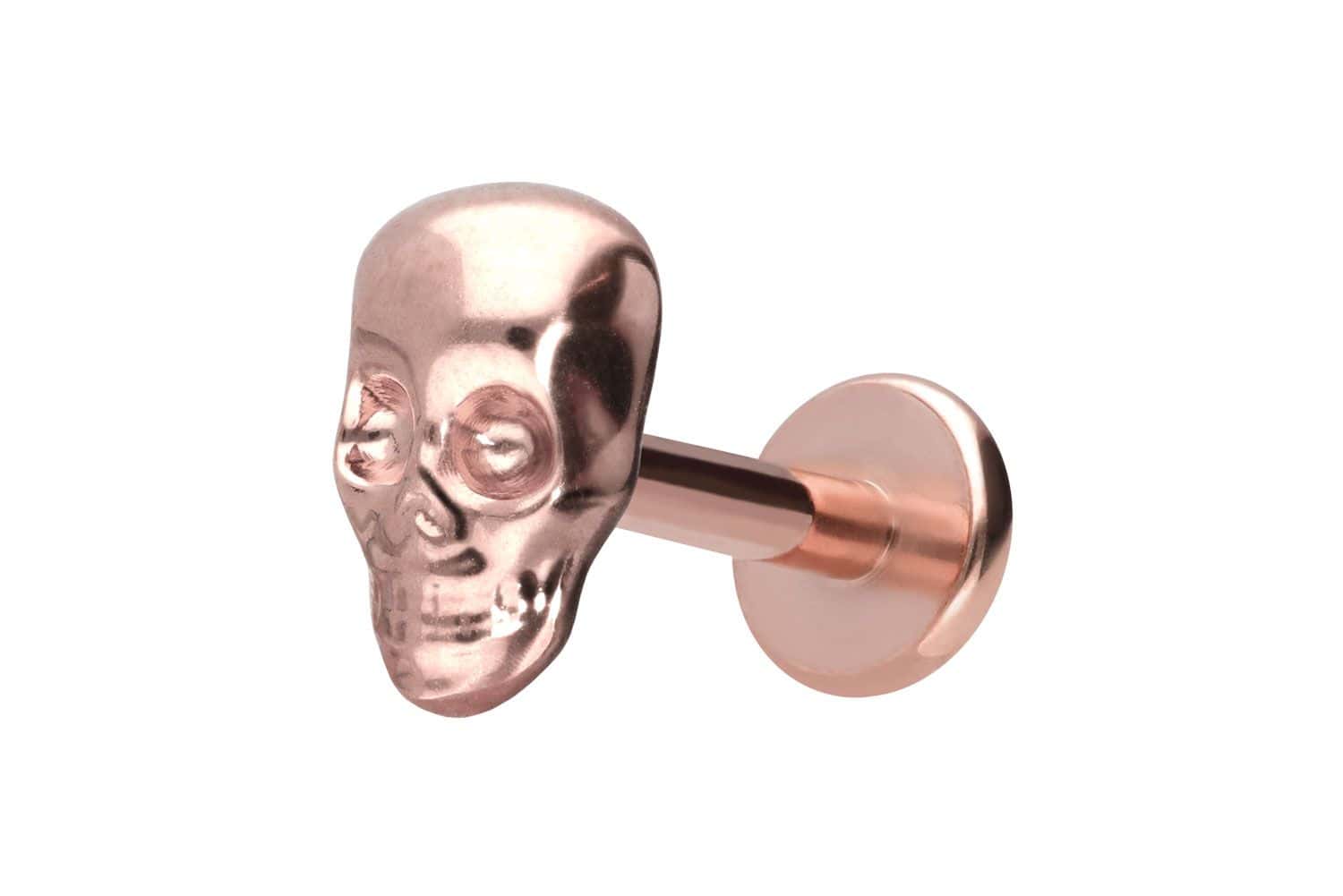 Titanium labret with internal thread SKULL