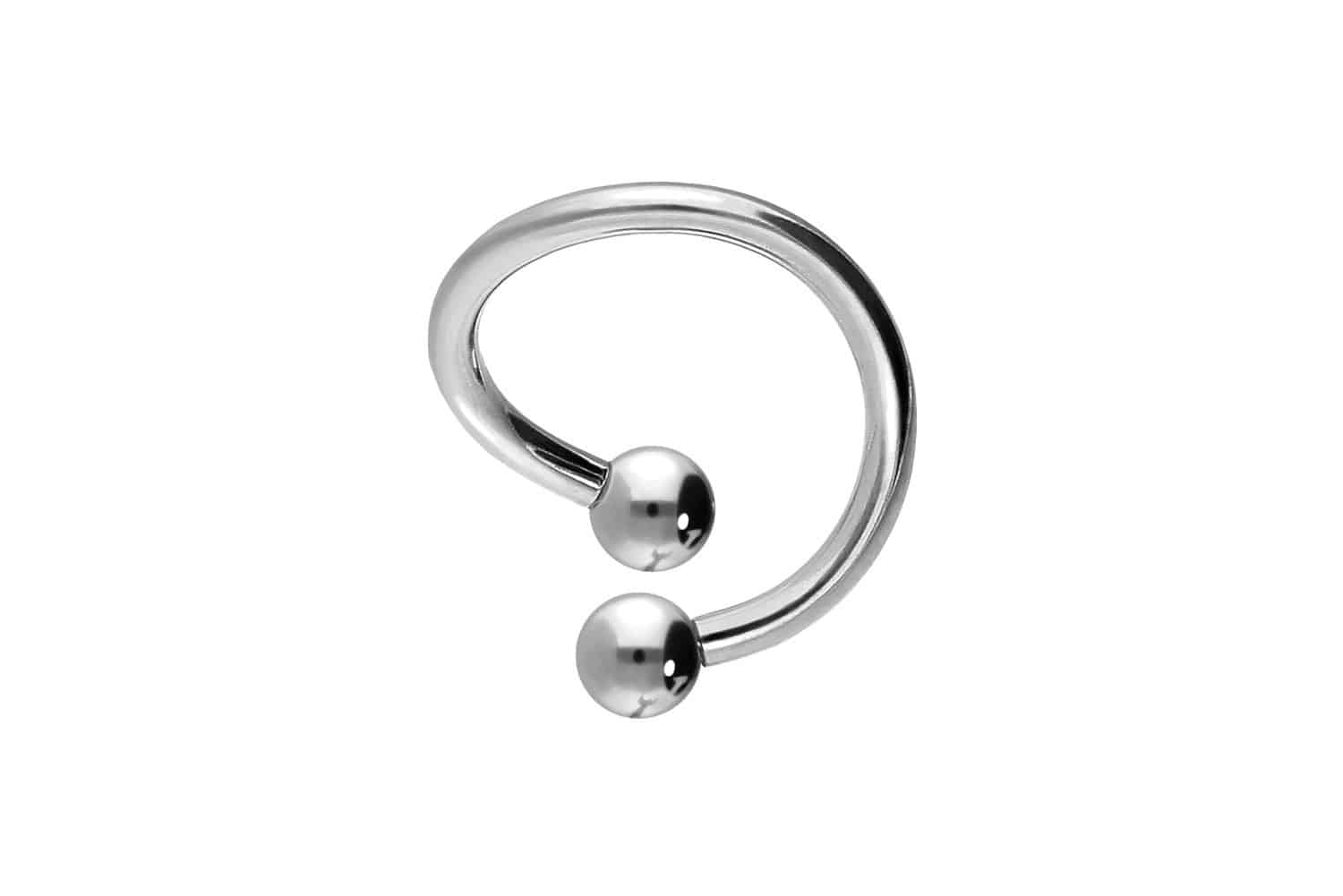 Titanium spiral circular barbell