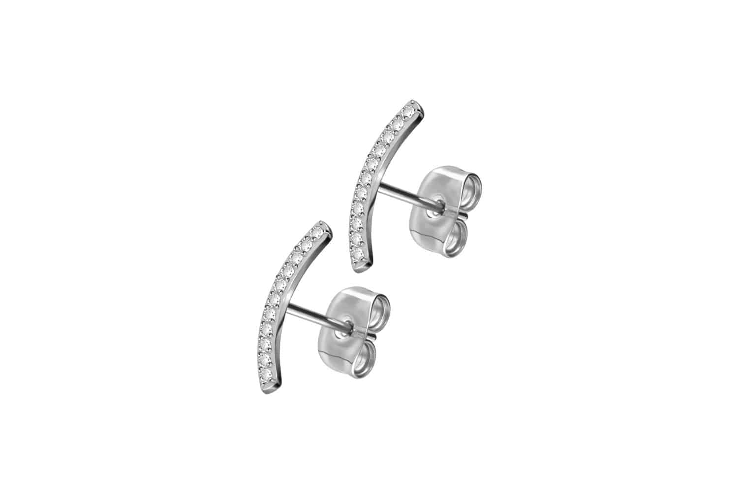 Titanium ear studs CRYSTAL ARCH