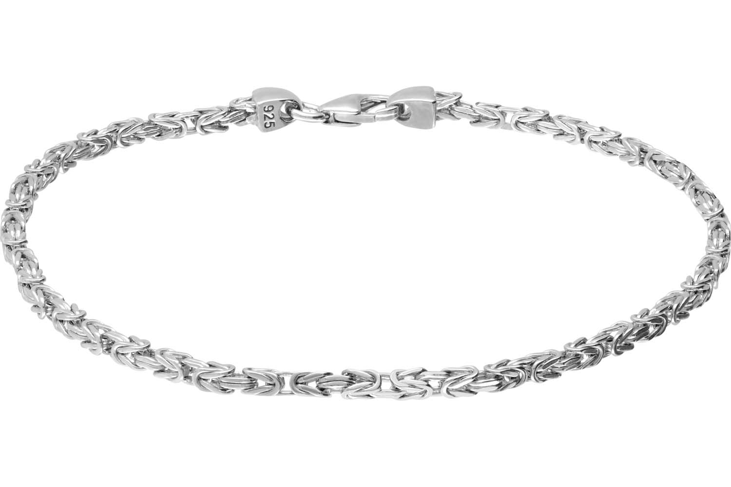 925 silver king bracelet rhodium-plated / gold-plated