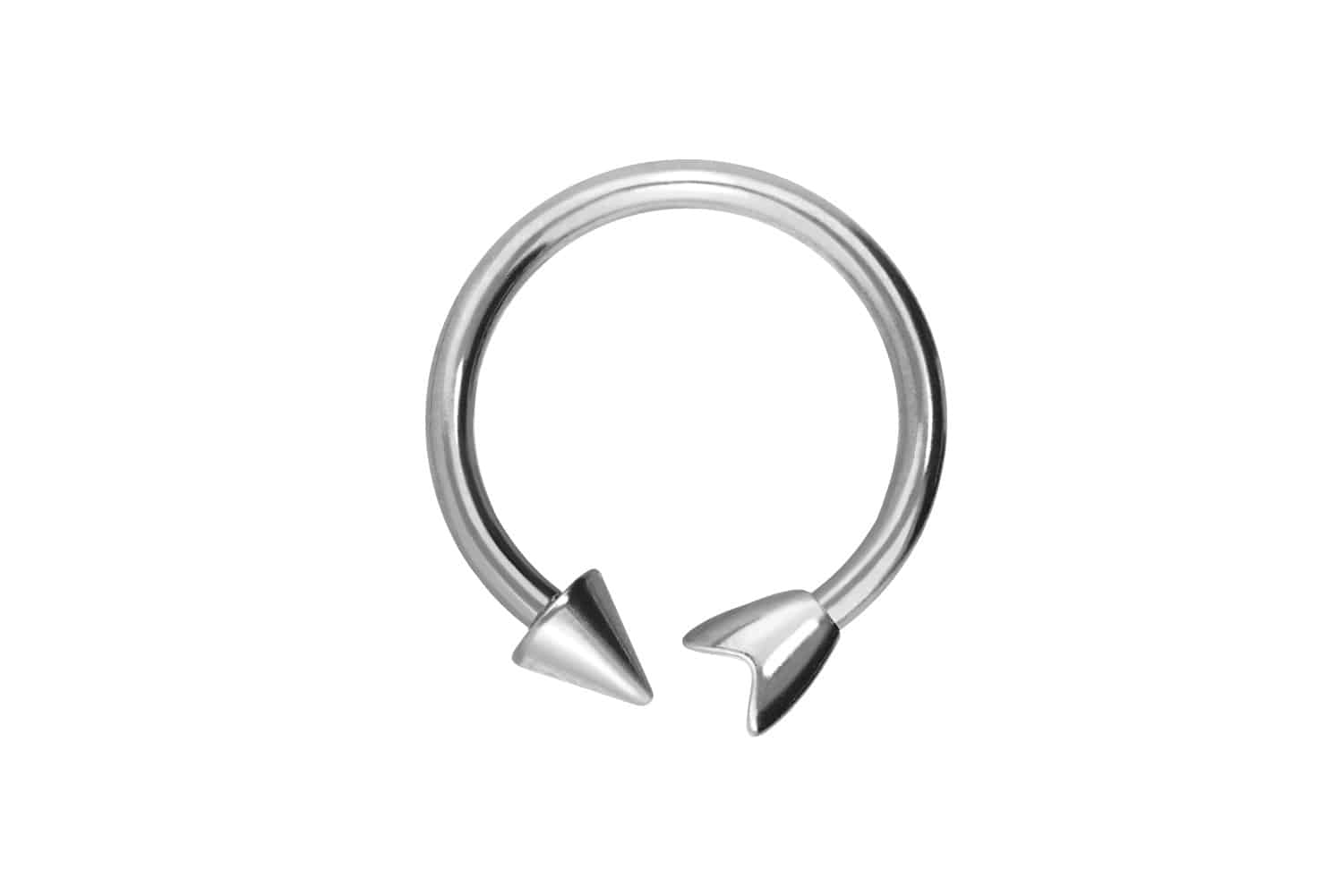 Titanium circular barbell with internal thread ARROW