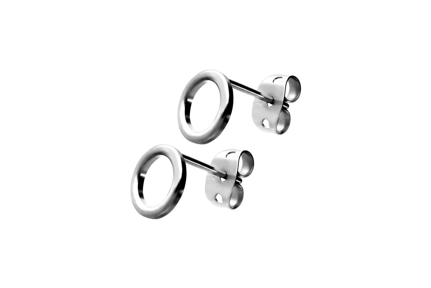 Titanium ear studs CIRCLE