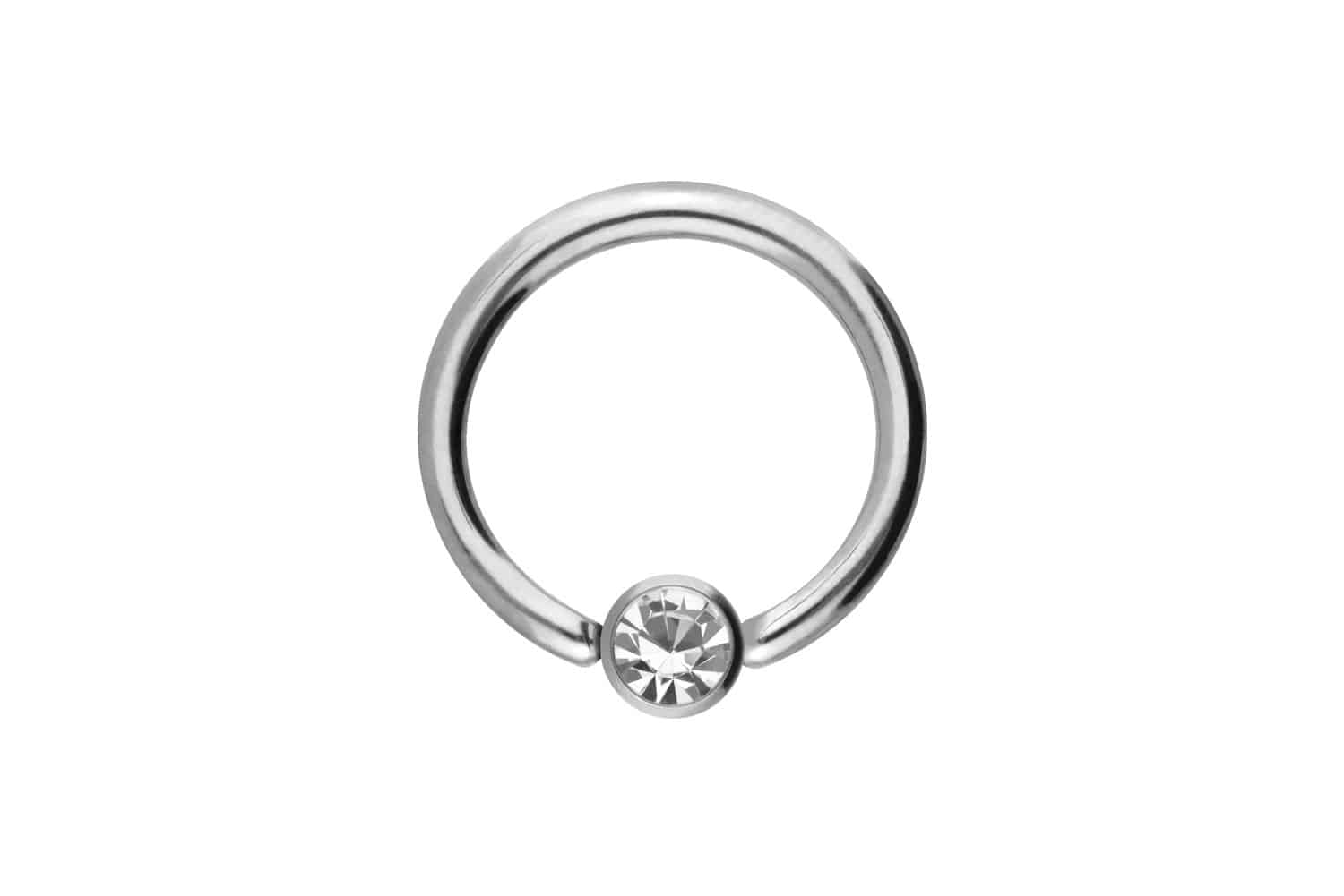 Titanium ball closure ring DISC + CRYSTAL