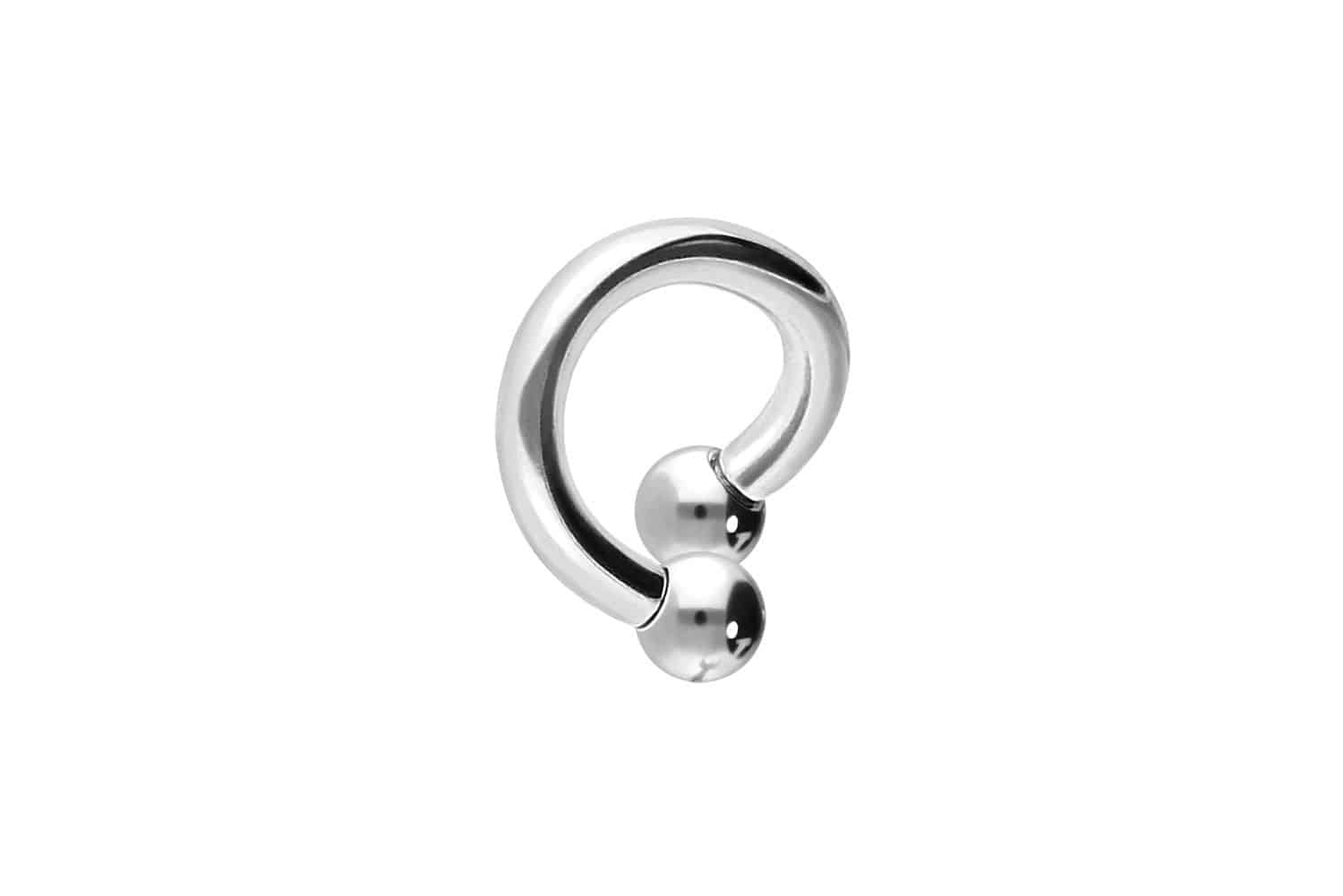 Surgical steel spiral circular barbell