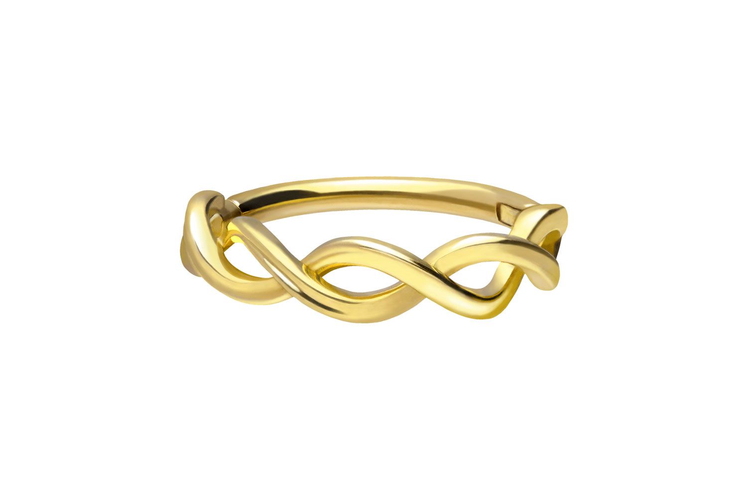 18 carat gold segment ring clicker TWISTED TWICE