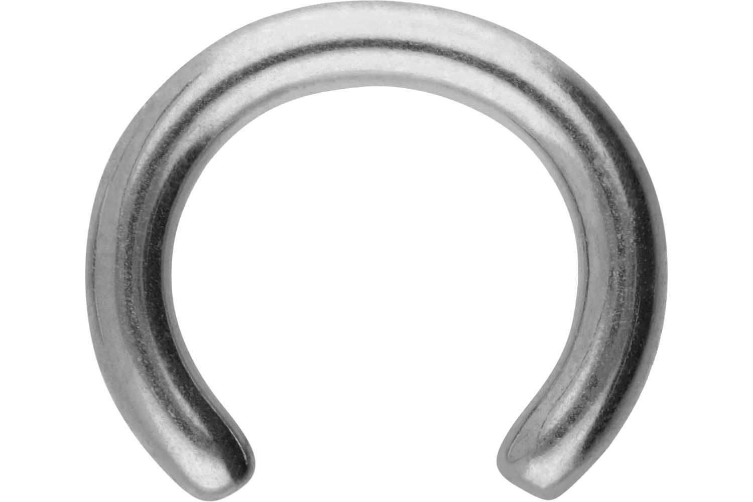 Surgical steel ball closure ring without ball