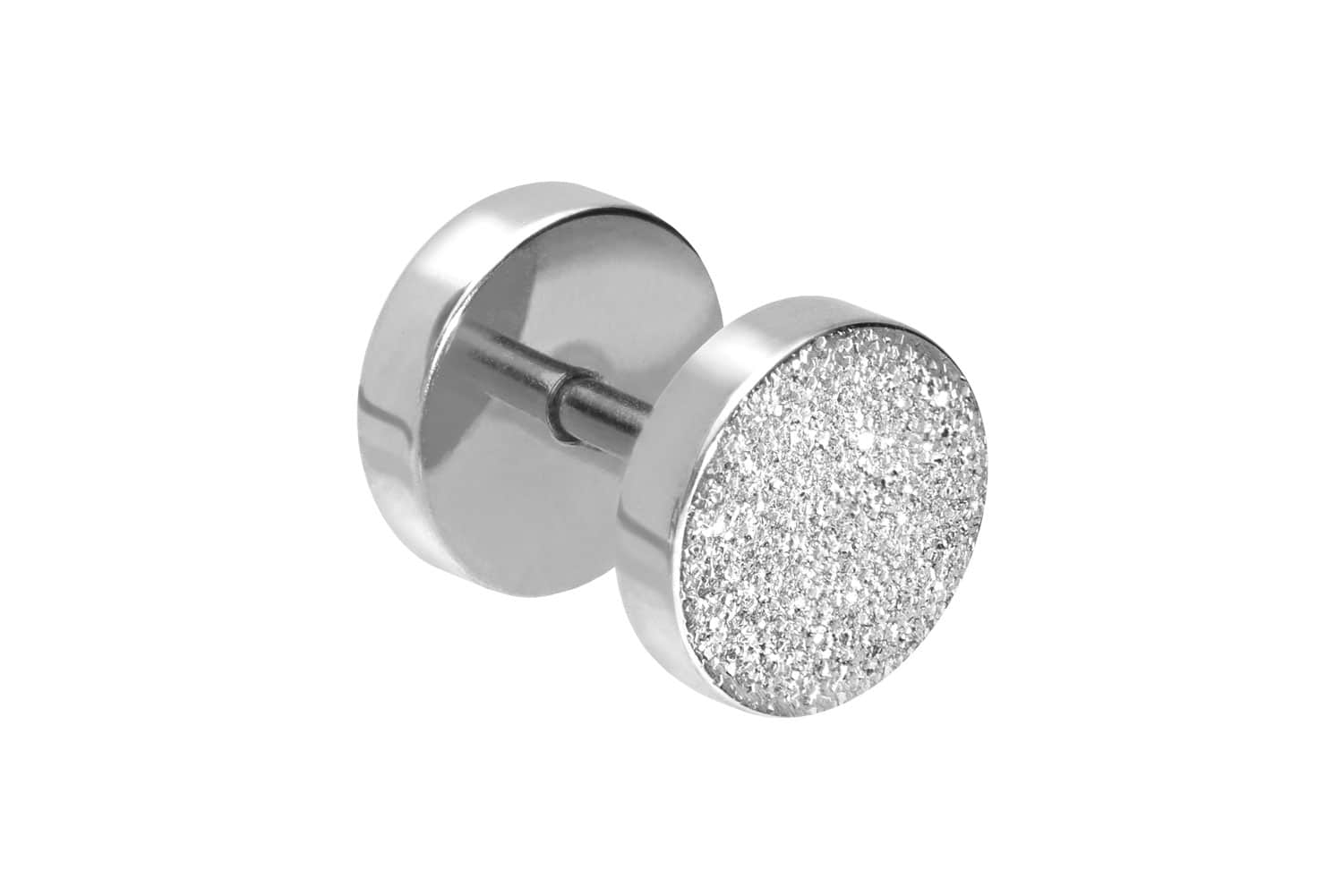 Surgical steel fake plug DIAMOND LOOK