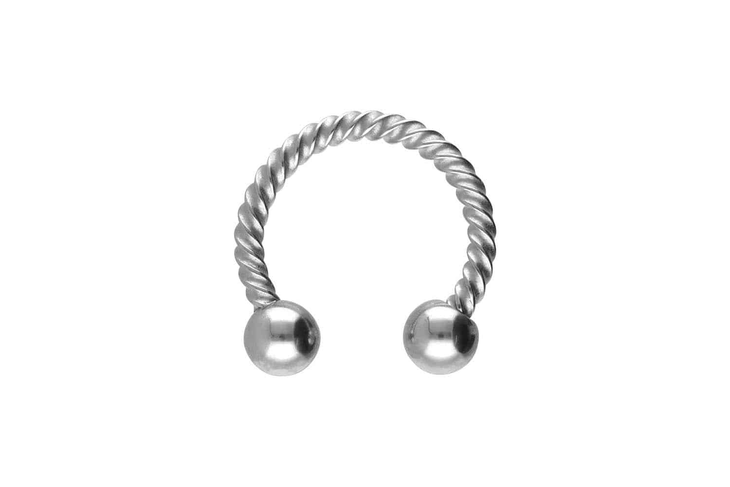 Surgical steel circular barbell TWISTED