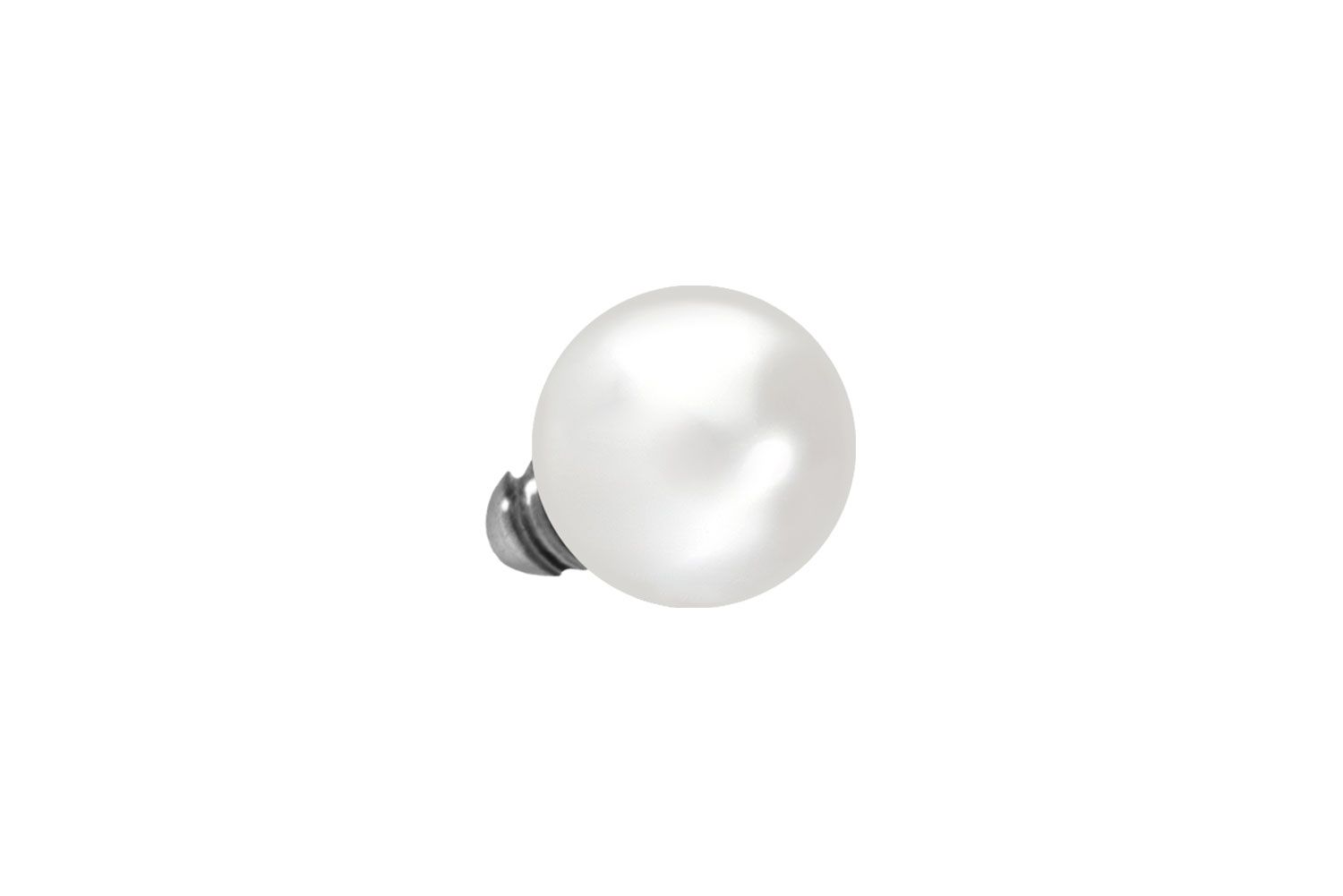 Titanium screw-in attachment with external thread SYNTHETIC PEARL