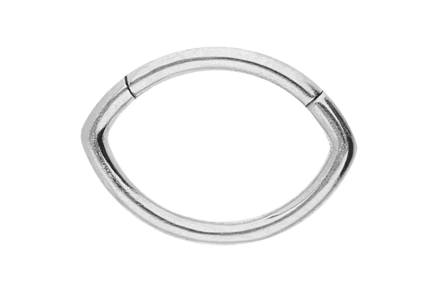 Surgical steel segment ring clicker OVAL
