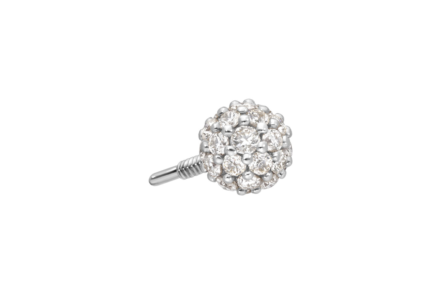 14 carat gold screw-in attachment with external thread MULTI MOISSANITE