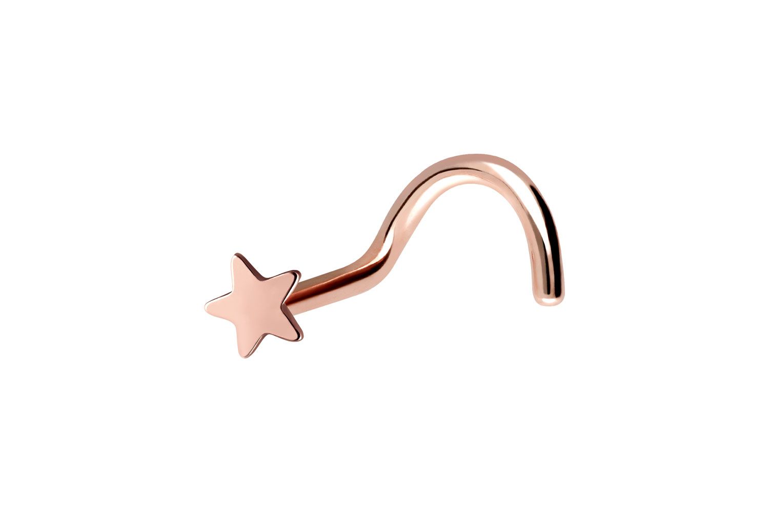 Surgical steel nose stud spiral STAR