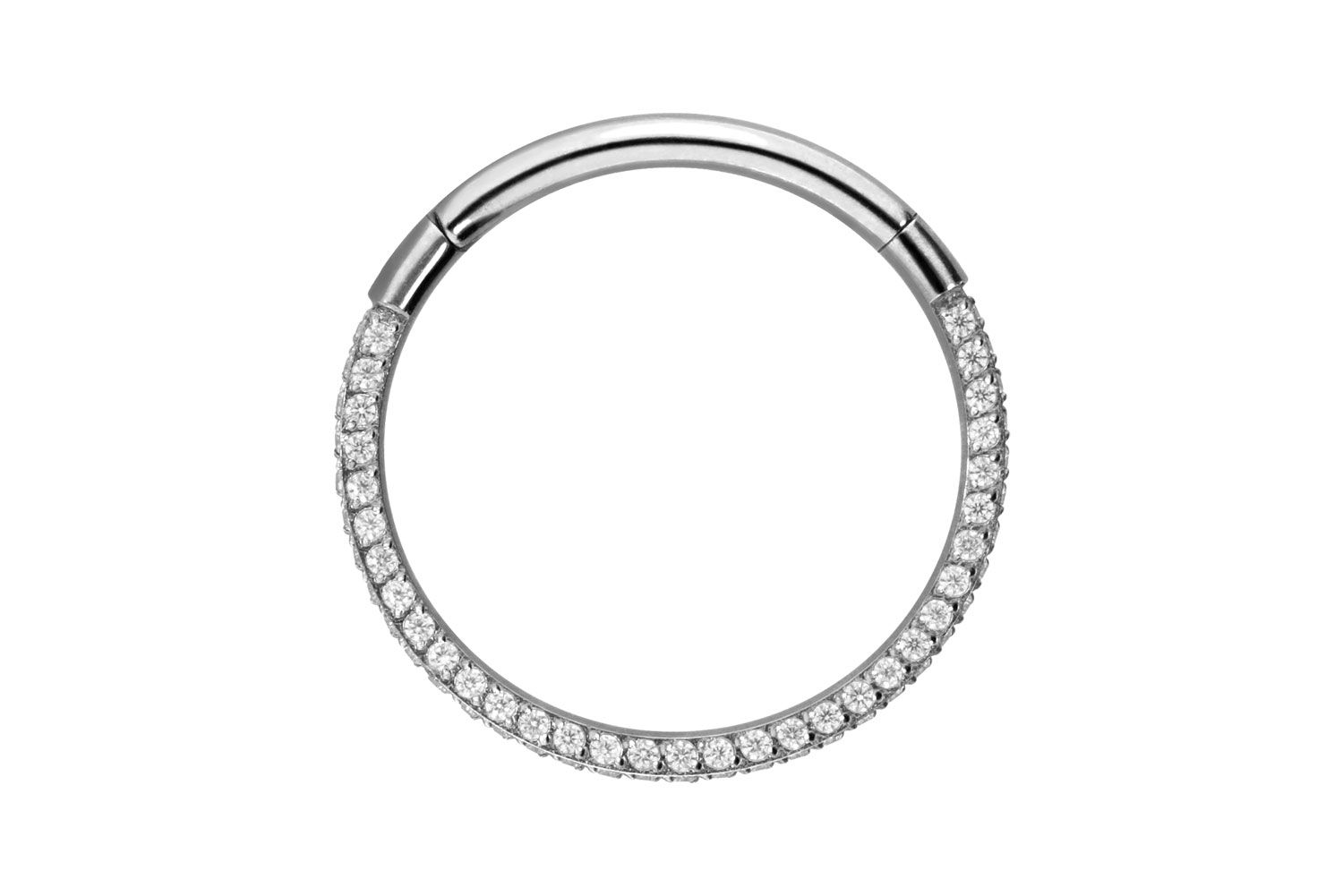 Titanium segment ring clicker CRYSTAL EDGE