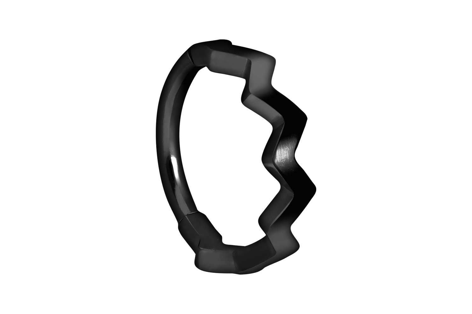 Titanium segment ring clicker SERRATED DESIGN