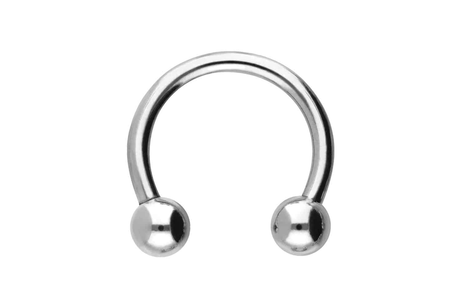 Titanium circular barbell with internal thread