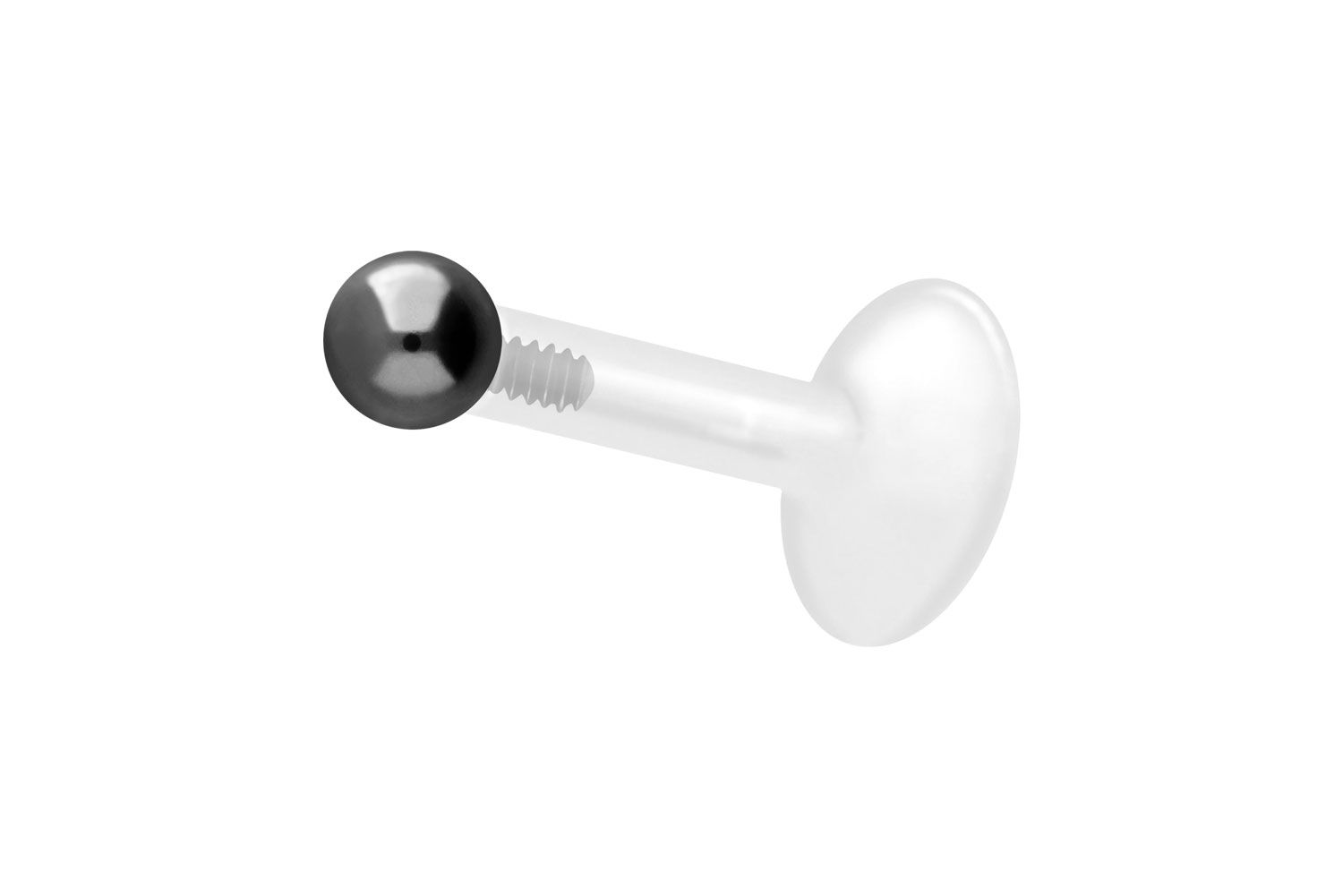 PTFE labret with internal thread + titanium attachment BALL