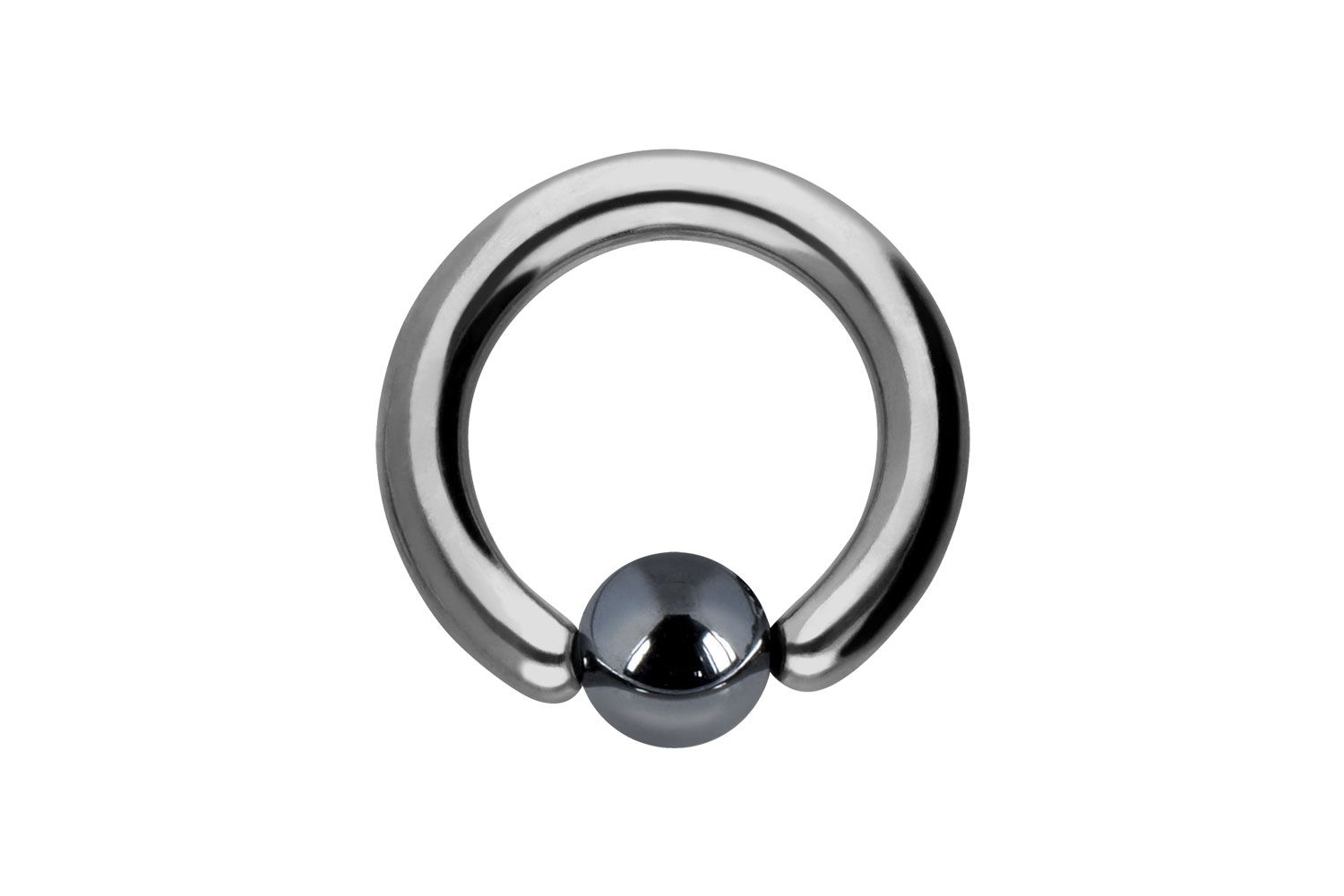 Titanium ball closure ring HEMATITE BALL ++SALE++