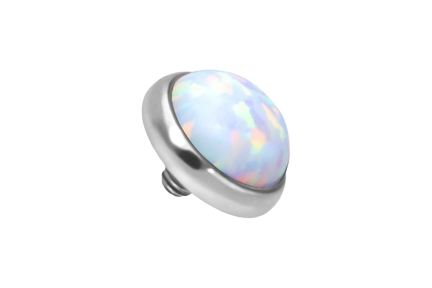 Titanium dermal anchor attachment DISC + SYNTHETIC OPAL