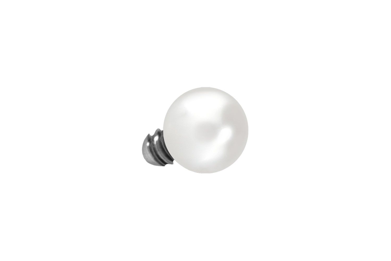 Titanium screw-in attachment with external thread SYNTHETIC PEARL