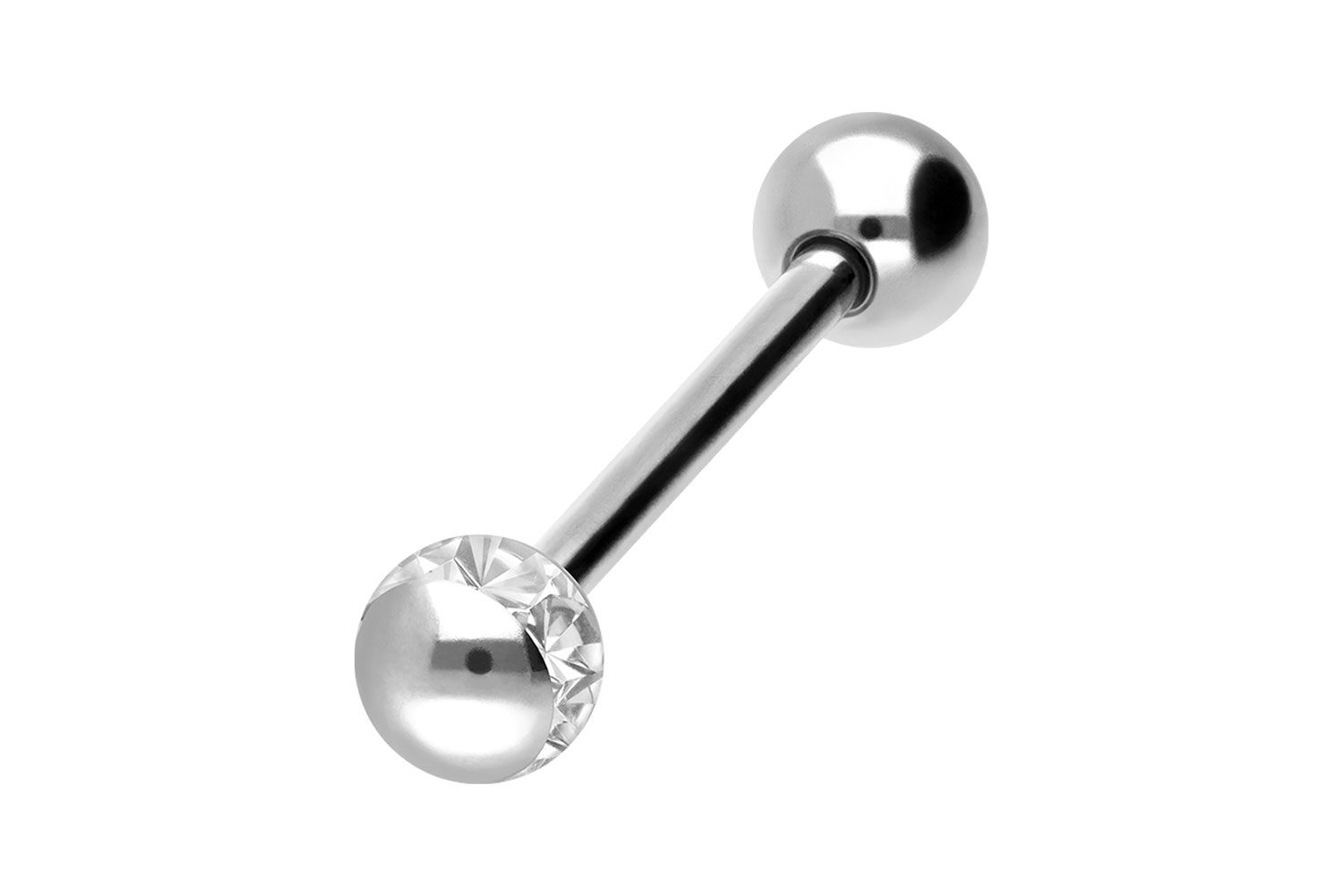 Surgical steel barbell EPOXY RING + SURGICAL STEEL BALL