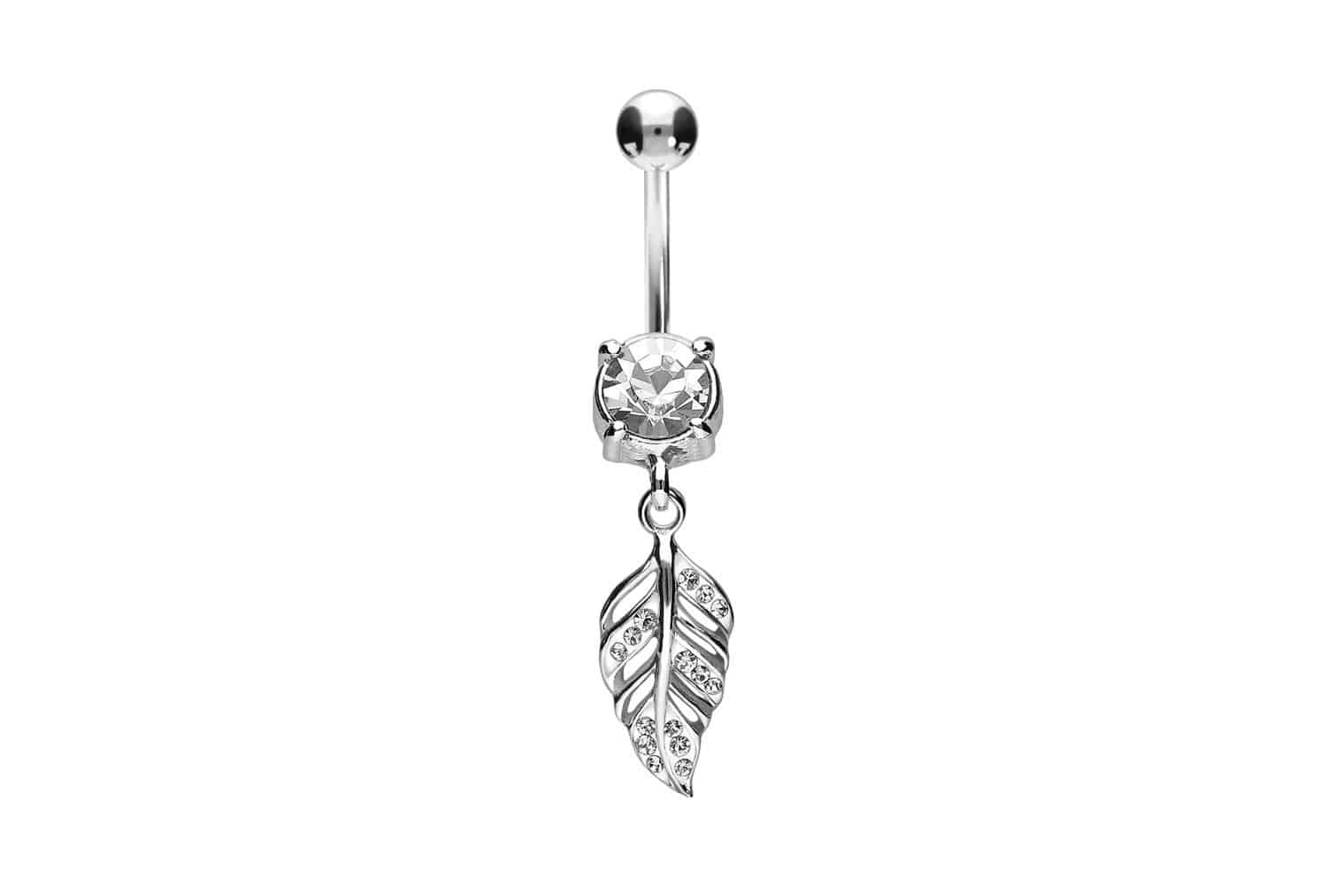 Surgical steel bananabell CRYSTAL LEAF