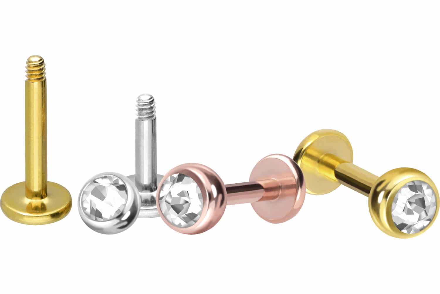 18 Karat Gold Labret KRISTALL