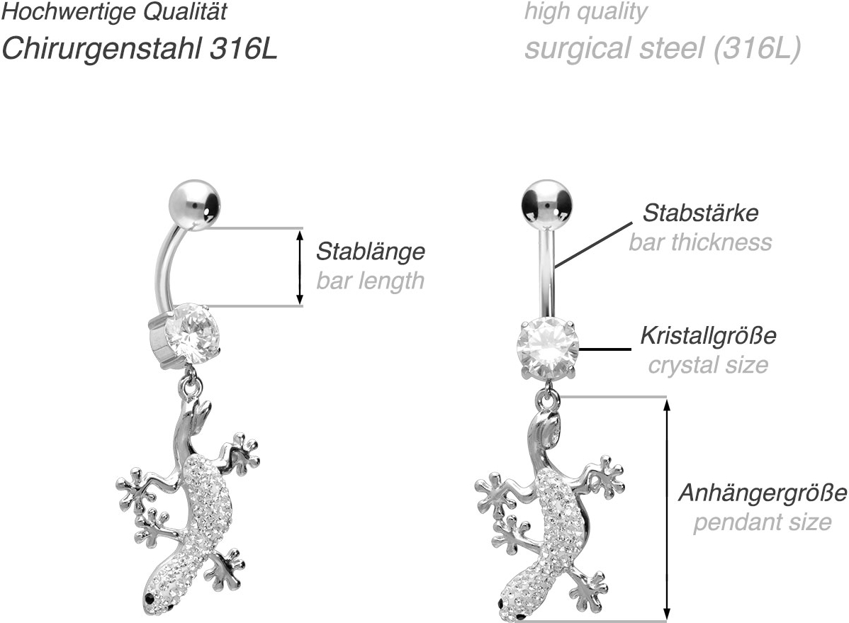 Surgical steel bananabell GECKO