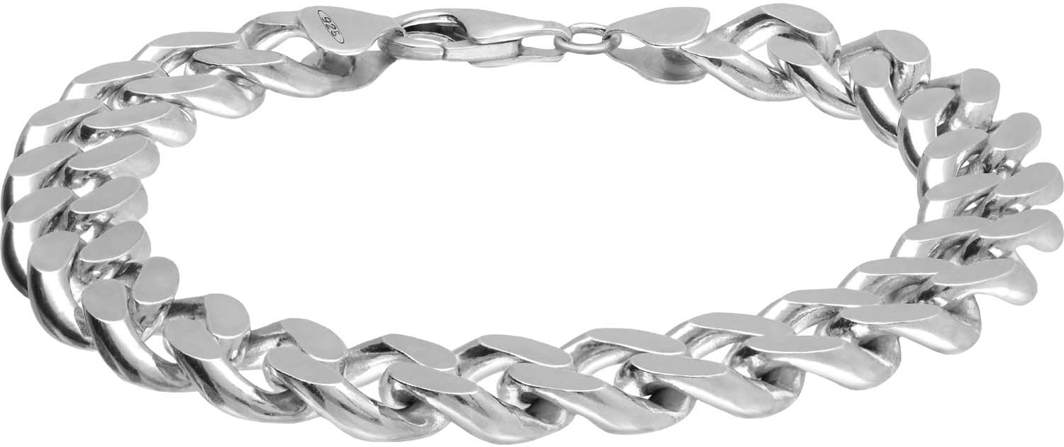 925 Silver curb bracelet rhodium-plated