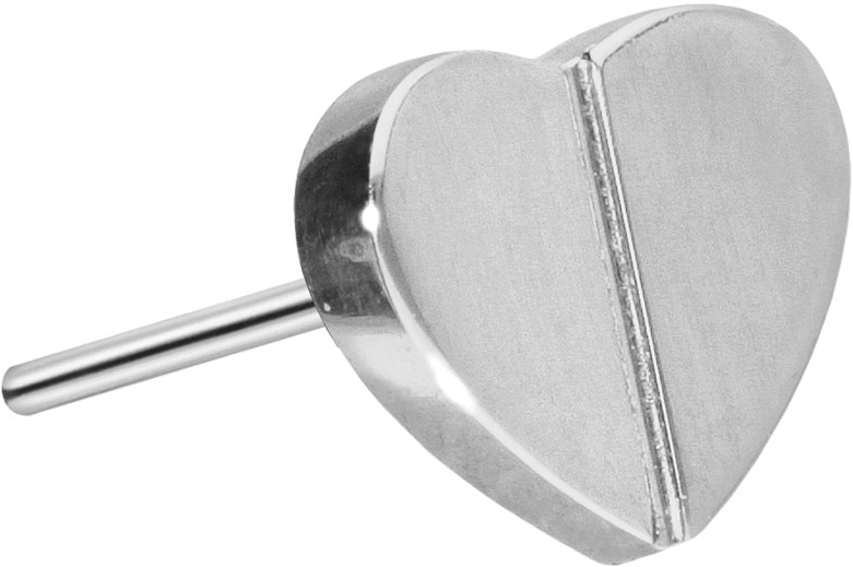 Titanium attachment with push pin HEART