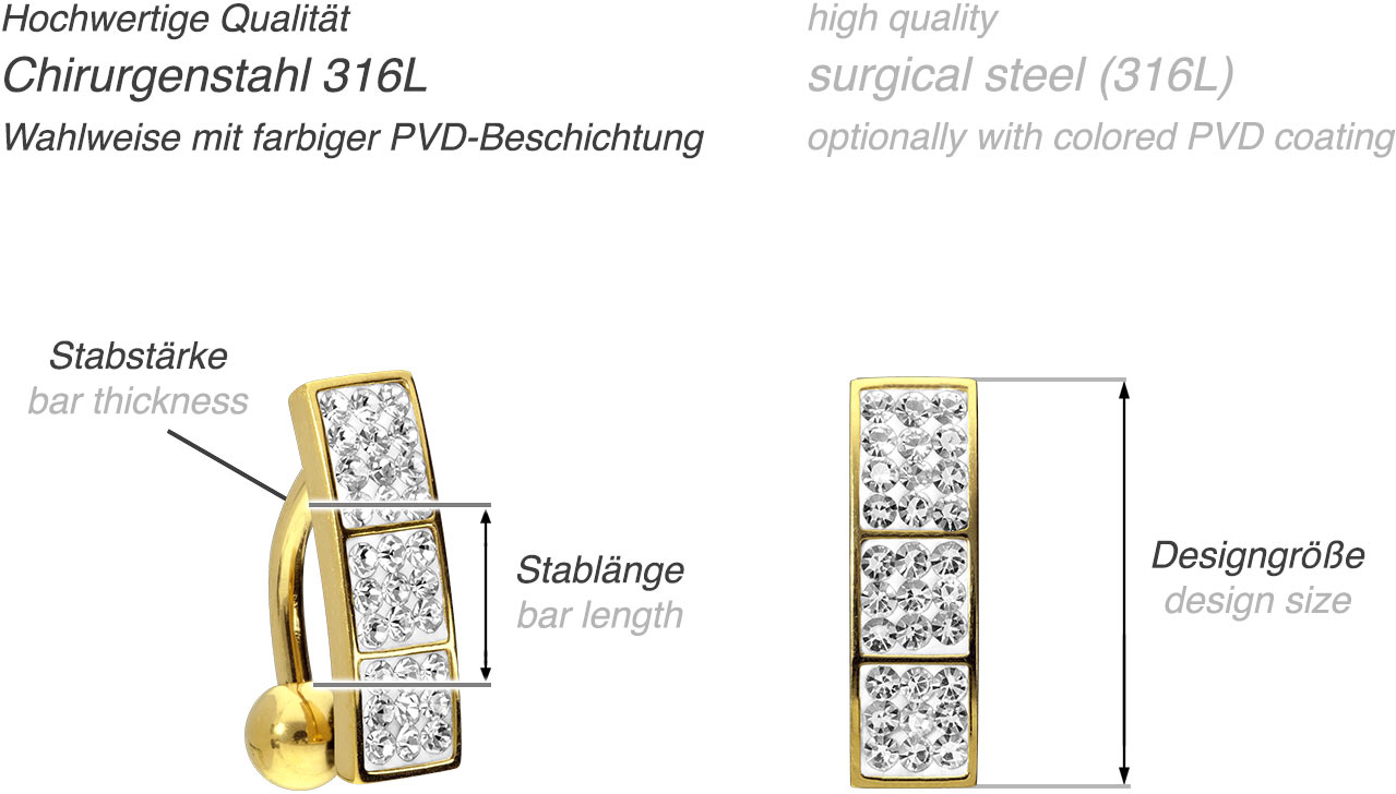 Chirurgenstahl Bananabell KRISTALLBANNER