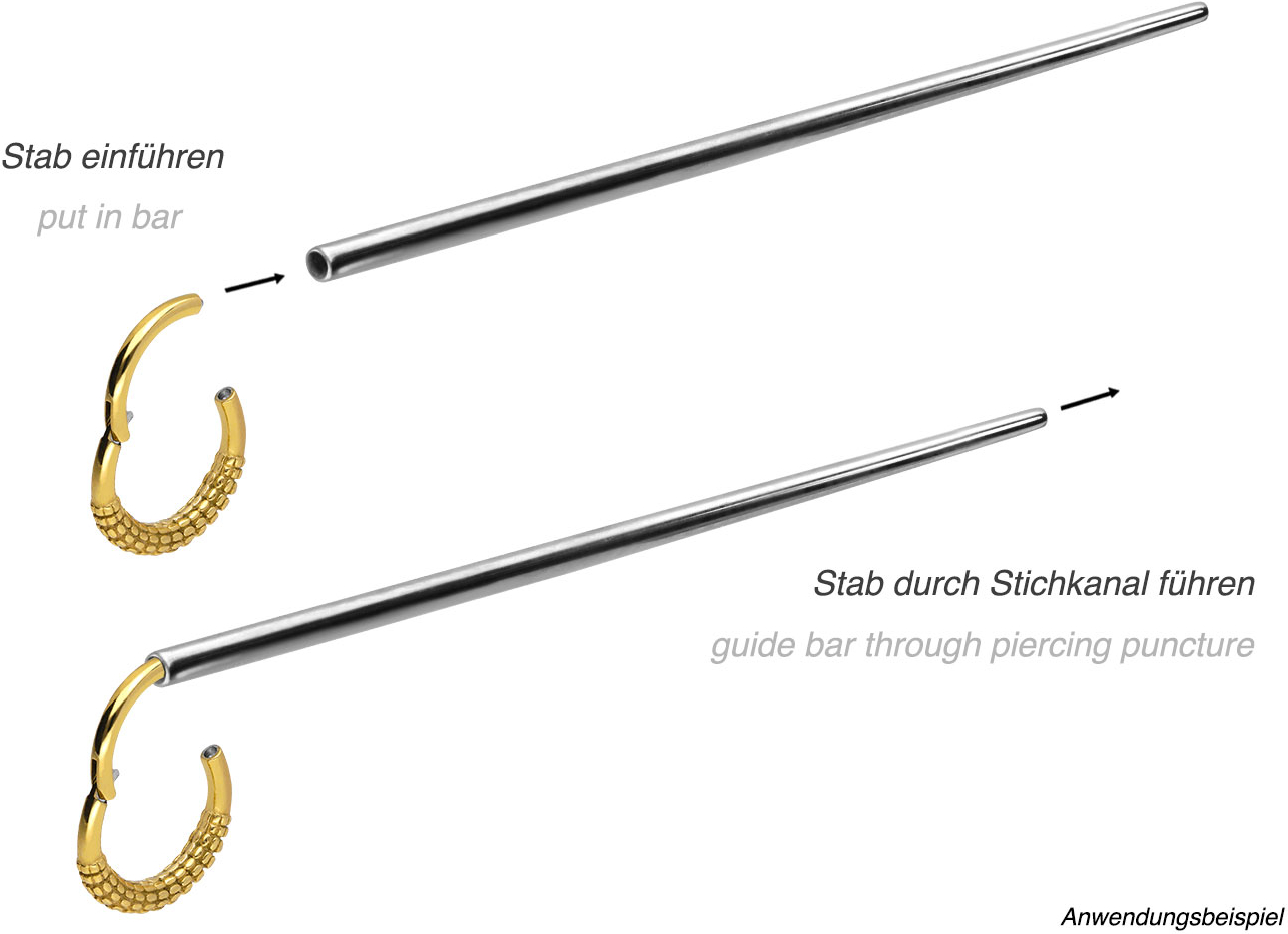 Titanium jewelry guide pin