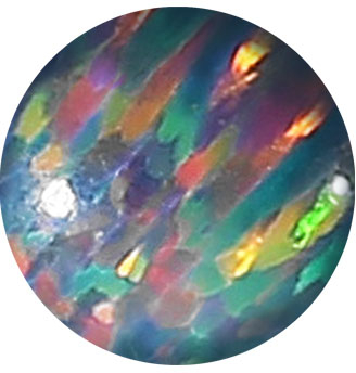 Synthetic opal clip-in ball