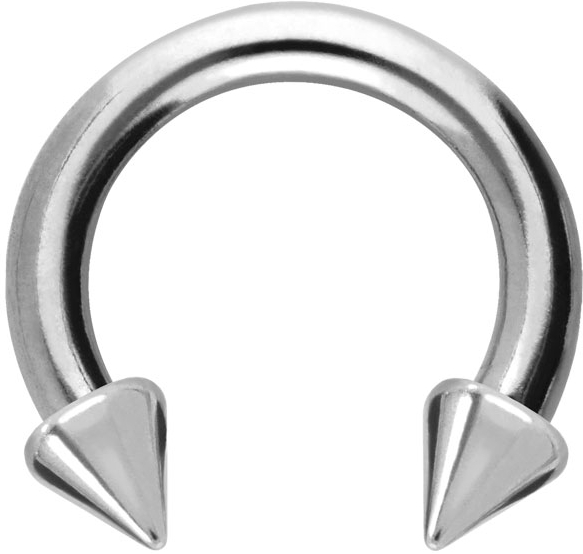 Surgical steel circular barbell CONES
