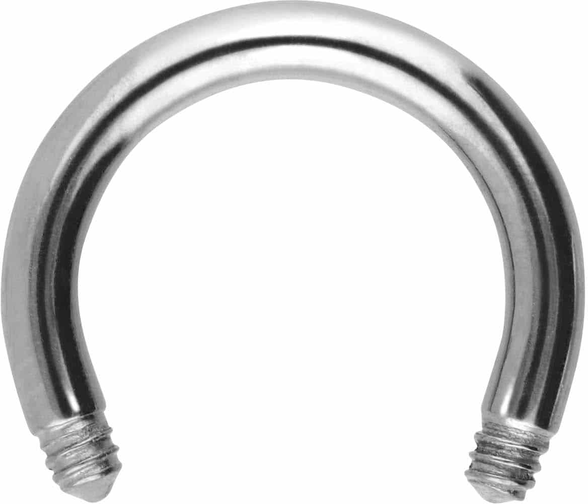 Surgical steel circular barbell without balls