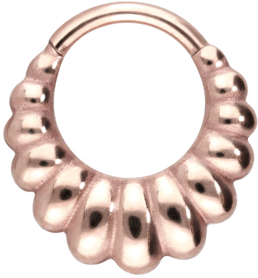 Titanium segment ring clicker SHELL DESIGN