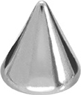 Surgical steel screw-in cone