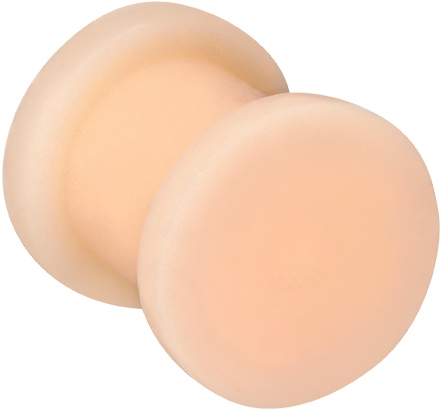 Silicone flat flared plug SKIN-COLORED ++SALE++