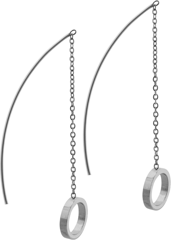 Surgical steel earrings chain CIRCLE ++SALE++