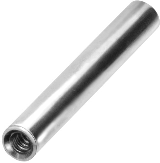 Titanium barbell with internal thread without balls