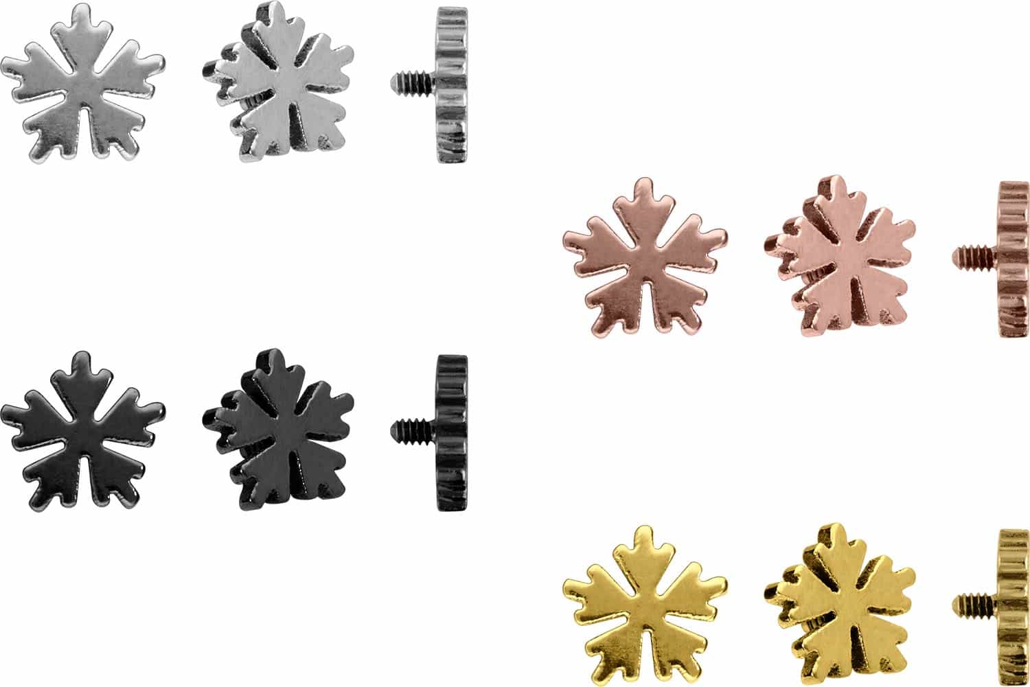 Titanium screw-in attachment SNOWFLAKE