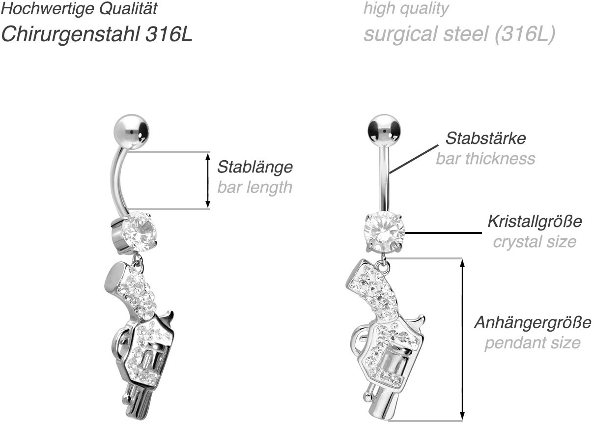 Surgical steel bananabell REVOLVER