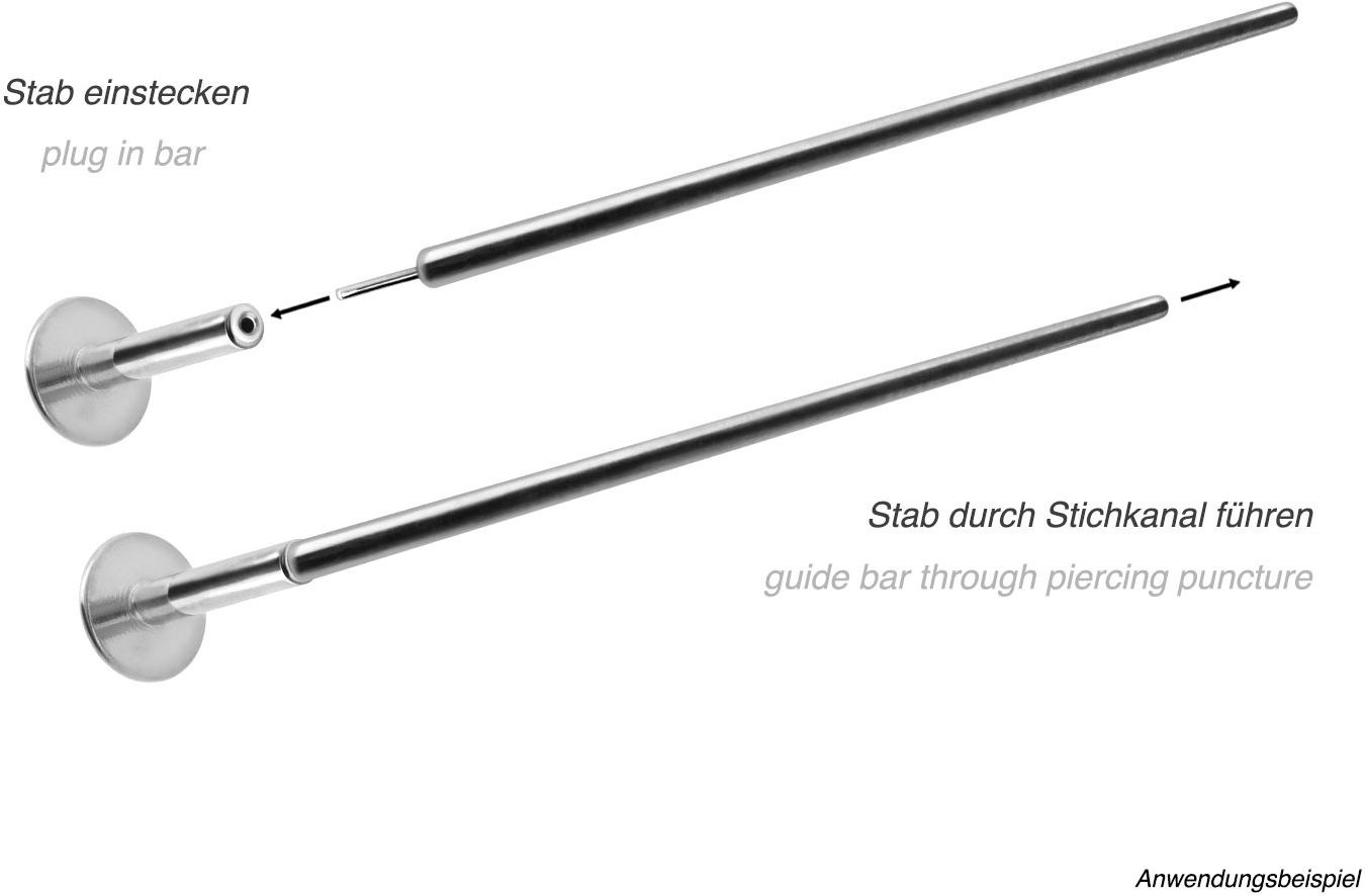 Titan Schmuckführungsstift mit Push Pin